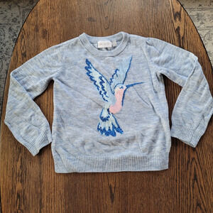 Children's Place Blue Marle Hummingbird with Sequins Sweater Size Girl's Medium